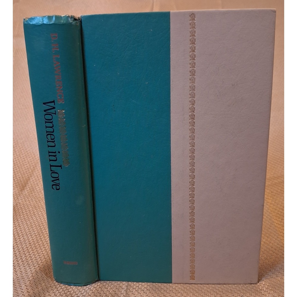 Women in Love by D.H. Lawrence Vintage Hardcover Classic Literature Teal Cream
